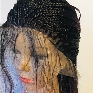 M-D Lace Front Wig Free Part Synthetic Long Braided /Box Braids Women Wig